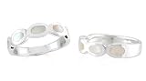 Genuine Mother of Pearl 5 Stone Ring Sterling Silver