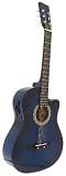 Austin Bazaar 41'' Thin Body Acoustic-Electric Guitar - Blue