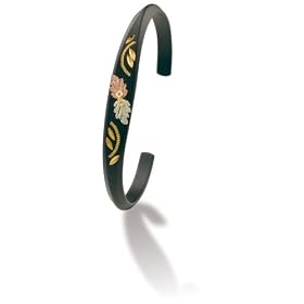 Landstrom's� Black Bangle Bracelet with 10K Black Hills Gold Trim