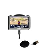 Retractable USB Cable for the TomTom Go 920 with Power Hot Sync and Charge capabilities - Gomadic Brand w/ TipExchange Technology