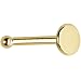 Solid 14KT Yellow Gold Flat Disc Nose Bone