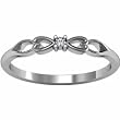 14K White Gold Diamond Heart Promise Ring - 0.03 Ct.