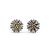 HuntGold 1 Pair Women Ladies Alloy Big Daisy Flower Plated Earring Ear Stud(White)