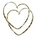 Jody Coyote Gold Large Textured Heart Hoop Earrings HX028G