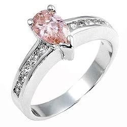 Everyday Elegance Drop Ring - Pink
