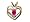 0.32 cts Genuine Ruby and Diamond Heart Pendant in 14k White Gold LIFETIME WARRANTEE