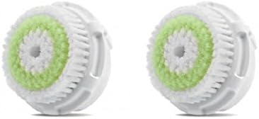 Megasonix Acne Brush Head Twin Pack Clarisonic Compatible for Mia, Mia 2, Mia 3 (Aria), Smart Profile, Alpha Fit, Classic, Plus and Pro