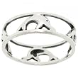 Ladies Jumping Dolphin Ring in Sterling Silver 925