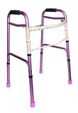 Pink/Beige 2 - Button Aluminum Folding Walker