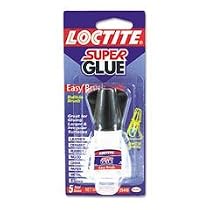 Loctite Super Glue Easy Brush No-Tip Bottle, Super Glue Liquid, 0.18 oz (01-25446)