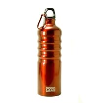Oggi Lustre Aluminum Sport Bottle, Red