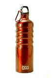 Oggi Lustre Aluminum Sport Bottle, Red
