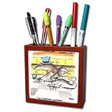 Londons Times Funny Society Cartoons - All Porpoise Cleaner - Tile Pen Holders-5 inch tile pen holder