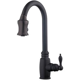 Danze D454557BS Opulence Single Handle Pull-Down Kitchen Faucet , Black Satin