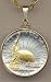 Statue of Liberty Half Dollar (1986) Two Tone Plain Edge U.S. Coin with 24 Chain