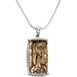 Genuine Smoky Quartz Sparkling Sterling Silver with 18" Chain Necklace