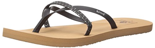 Reef Women's Bliss Wild Flip Flop, Black, 8 M US