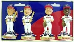 Cleveland Indians Forever Collectibles Mini Bobble Head Set - Baseball Sports Merchandise
