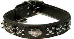 Harley Davidson Leather Spike Collar 1 1/2" x 22"