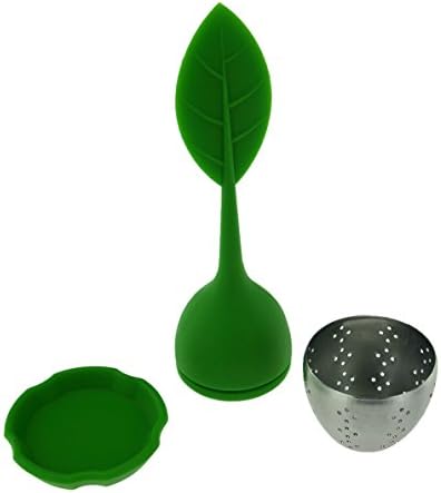 Loose Leaf Infuser, Single Serving Tea Maker with Stainless Steel Tea Ball Strainer, Green
