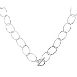 Sterling Silver Large Oval Link 18in Necklace - Artisan Handcrafted in Mexico