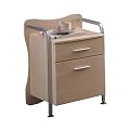 SixBros. Rollcontainer Ahorn/Silbergrau - S-12/83 - MDF Ahornfarbenz - Gestell Metall Silbergrau