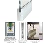 CRL Satin Anodized 35-3/4" Single Door Rail Square Style without Lock - for 3/4" Glass