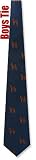 Airedale Terrier by Kay Nine Design navy blue polyester boys ties