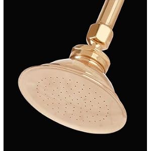 Showerheads Bright Solid Brass, 4 7/8" diameter