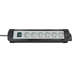 Brennenstuhl Premium Line Steckdosenleiste (6-fach, 5,0 m) schwarz/grau