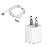 KHOMO: USB Wall Charger + 10ft (TEN FEET !) EXTRA LONG SYNC Cable Cord Charger For Apple iPhone 3G 4G 4Gs iPod Touch Nano