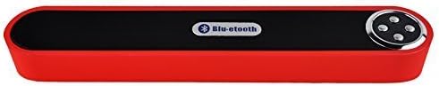 PDKJ Rechargable MINI Outdoor Portable Stereo Bluetooth Enhanced Bass Speaker with FM Radio,Bluetooth Telephone, 3.5mm Audio Jack, Support TF card and USB Flash Disk Bluetooth Telephone Red