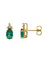 Emerald & Diamond Earrings