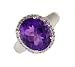 Search : 14k White Gold Diamond Amethyst Ring Mesmirizing