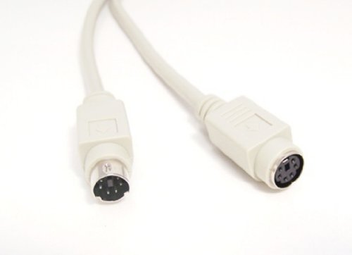Micro Connectors M05-200 6-Feet PS2 External M/F Straight Keyboard Cable