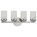 Sea Gull Lighting 40046-05 Bliss Four-Light Vanity, Chrome Finish with Cased Opal Etched Glass