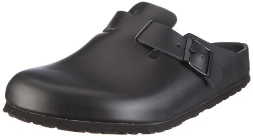 Birkenstock Boston Smooth Leather, Style-No. 360361, Unisex Clogs, Black, EU 43, normal width