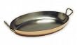 Mauviel Cuprinox Pour La Table 14-Inch Oval Pan with Bronze Handle