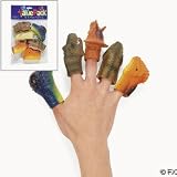 Finger Puppets Party Favor Dinosaur Cupcake Topper Set of 12