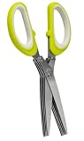 from SMT ONLINE SHOPING 19cm Stainless Steel Lime Green Kitchen 5 Blade Multi Cut Fresh Herb Scissors Model 0806923