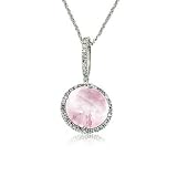 14k Gold Amethyst and Diamond Pendant
