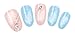 White Fluffy Light Feathers Designs Nail Art Stickers / Decals Decorations By VAGA