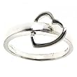 Dangle Heart Ring Crafted in Solid 925 Sterling Silver Ladies