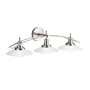 Kichler Lighting 6463NI Structures 3-Light Halogen Wall Mount Bath Strip, Brushed Nickel with Satin-Etched Glass