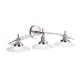 Kichler Lighting 6463NI Structures 3-Light Halogen Wall Mount Bath Strip, Brushed Nickel with Satin-Etched Glass