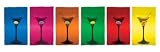 Martini Glasses Pop Art - Artist: Unknown - Art Print Poster Size: 36.00 by 12.00 inches