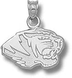 Missouri Tigers Solid Sterling Silver Tiger Head 7/16'' Pendant
