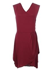 V-neck Wrap Pleated Cocktail Sleeveless  Dress