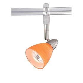 Euro Rail - 1 Light Low Voltage Track Spot Lighting Fixture - Brushed Nickel - Tangerine... by Vaxcel Lighting