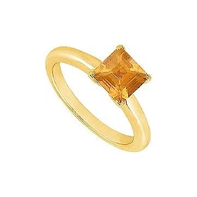 Buy Citrine Ring : 14K Yellow Gold - 0.75 CT TGW by FineJewelryVault